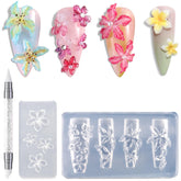 FSpronail molde 3D cerezo para uñas, decoración detallada y duradera.