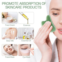 FUANKANG Gua Sha verde contorno de ojos mejora la apariencia de la zona ocular