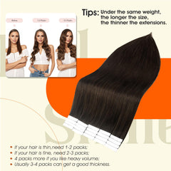 Aplicación rápida de extensiones Full Shine sin calor ni herramientas.