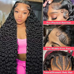 Fvocani cabello brasileño virgen con onda profunda para look suave