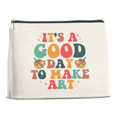 FYDHQSS bolsa maquillaje con diseños artísticos, ideal para llevar en el bolso diario.