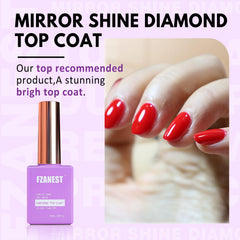 FZANEST capa superior gel incoloro 15ml, acabado claro y duradero.