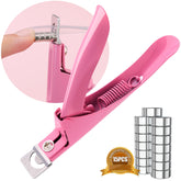 GA&EN corta uñas rosa claro con filo afilado para un corte preciso