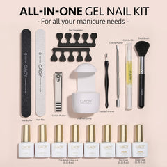 GAOY paleta de 6 colores gel, tonos translúcidos para looks elegantes.