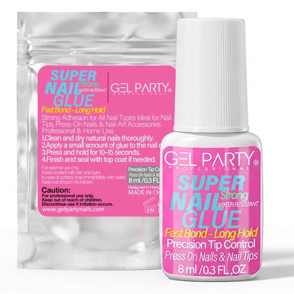 GEL PARTY con aplicador brocha fina para una aplicación precisa.