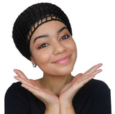 Tubi RD Generic, envoltura negra, protege el cabello durante el baño.