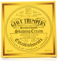 Geo F. Trumper crema de afeitar sándalo, tarro de 200 g para afeitado diario.