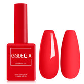 GGDECA esmalte gel rojo neón ofrece color intenso para uñas brillantes.