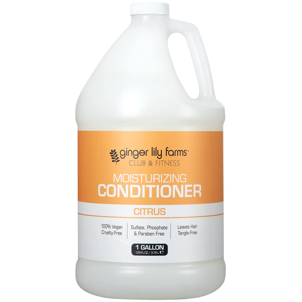Ginger Lily Farms Club Fitness botella, hidratación suave para cabello seco.