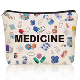 Girlly bolso de maquillaje médico con gráficos dobles, ideal para viajes.