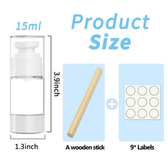 Dispensadores para lociones GIVITASOT 15 ml, ideales para viajes sin derrames.