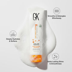 GK HAIR protección de color, mantiene el color y suavidad entre lavados.