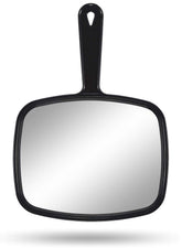 Espejo de mano PROTECLE de Gladmart, barbero negro, gran superficie para peinar y revisar.