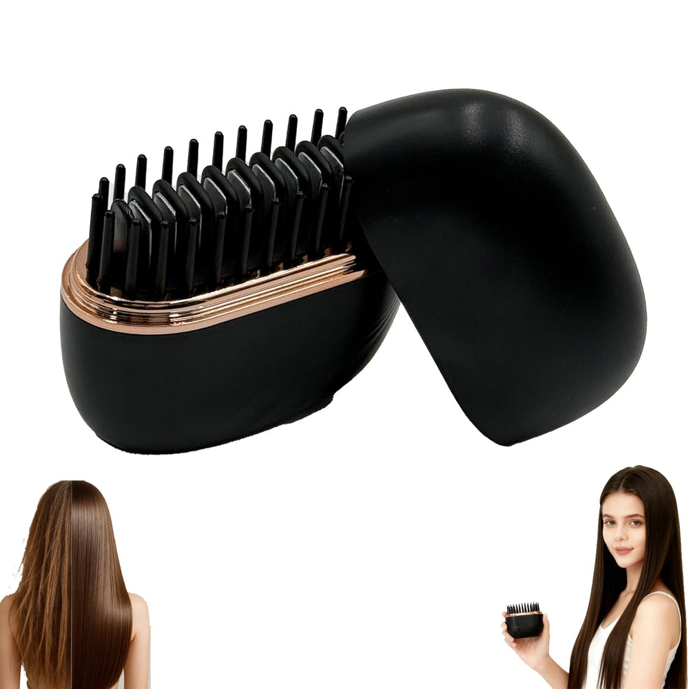 Plancha de pelo mini Glam brushs con calentamiento en 30 segundos para resultados rápidos