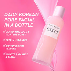 Glow Recipe Toner: textura hidratante en piel tras aplicación suave y rápida.