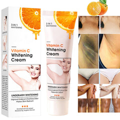 Go Ho Vitamina C crema blanqueadora en frasco para uso diario ilumina la piel