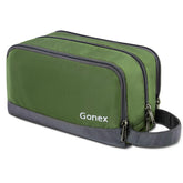 Gonex bolsa de higiene de viaje en nylon verde oliva facilita organización.