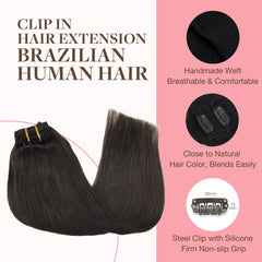GOO GOO Extensiones clip longitud 24 pulgadas para un acabado completo
