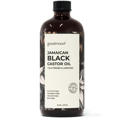 GOODMOOD Aceite de ricino jamaicano negro en botella, nutrición capilar.