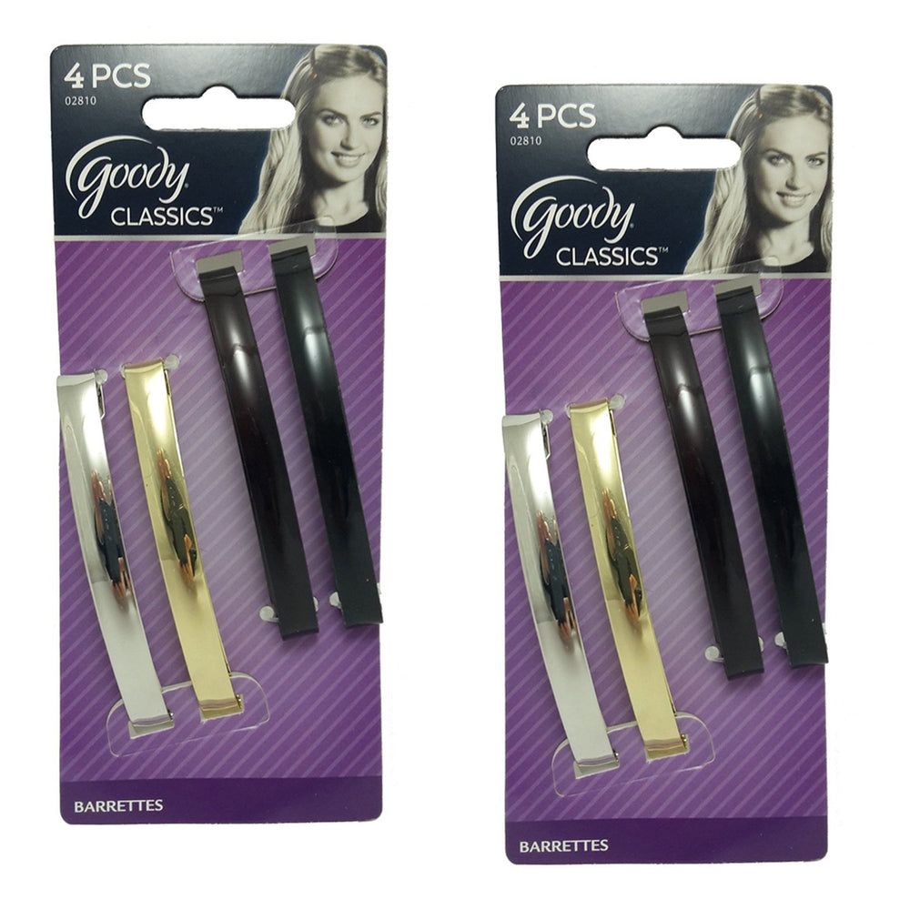 Pinzas para el cabello de Goody, diseño metálico redondeado, fijación segura para peinados elegantes.
