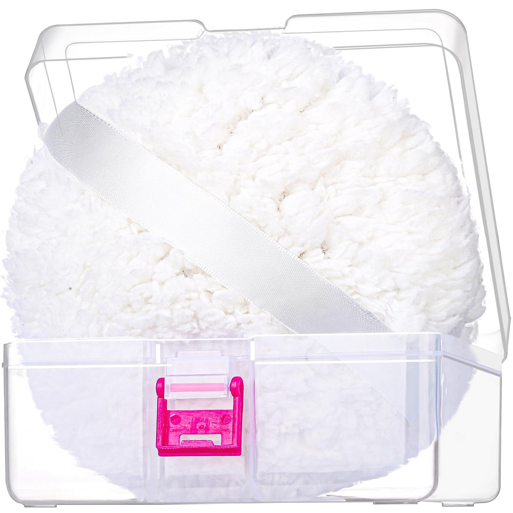 Gootaimi puff polvo corporal de 6 pulgadas con estuche para almacenamiento limpio.