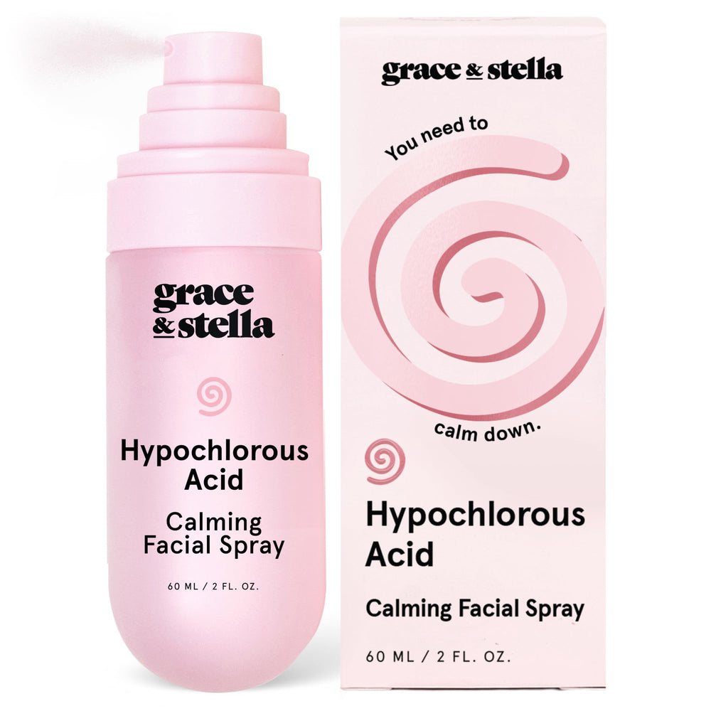 grace y stella spray acido hipocloroso para la cara, rociado suave y calmante