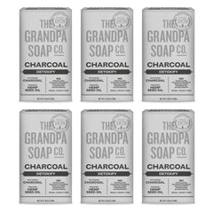 The Grandpa Soap Company Barra de carbón activado para limpieza profunda de poros.