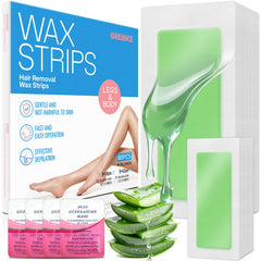 GREBIKE cintas cera cuerpo grandes para depilación rápida y piel suave.