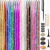 GrennMauler Hair Tinsel 48 pulgadas para peinados brillantes y duraderos.