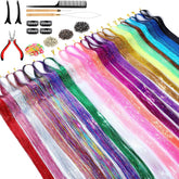 GrennMauler Kit Tinsel Cabello 48 Pulgadas para peinados llamativos