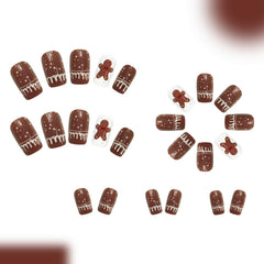 GRITOSE uñas acrilicas con brillo marron para glamour diario