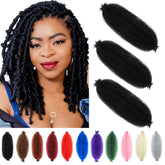 GZVIS Afro Twist Elastico 12'' negro 1B, ideal para peinados duraderos.