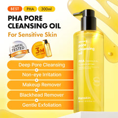 Hanskin aceite limpieza de poros para piel sensible resulta suave.