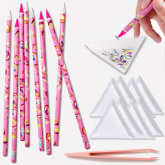 Haozher kit 17 piezas: puntas recogedoras para rhinestones, precisión