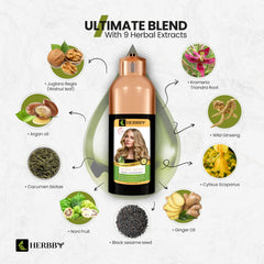 HERBBY Hair Color Shampoo: cobertura de canas uniforme y natural.