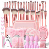 HGHDBT: brochas de maquillaje rosas ergonómicas para uso cómodo y preciso.