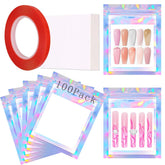 HLQHXWHZT bolsas para uñas, 100 piezas, exhibición profesional