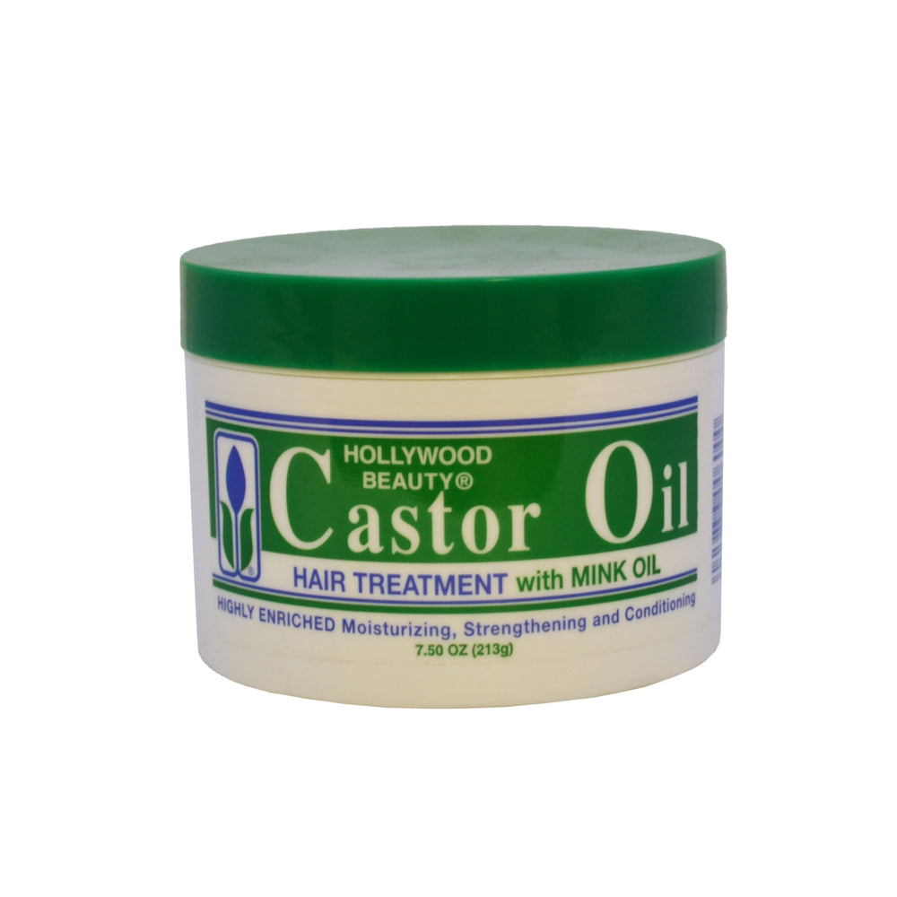 Hollywood Beauty aceite de ricino para cabello, hidratación profunda.