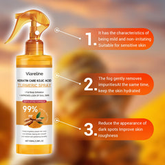 HONGYUNDA Peel Shot Keratin Care, ingredientes de curcuma para tez uniforme.