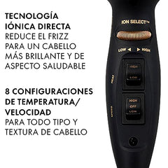 Hot Tools Pro Artist Black Gold 2100 Turbo con difusor para rizos y volumen