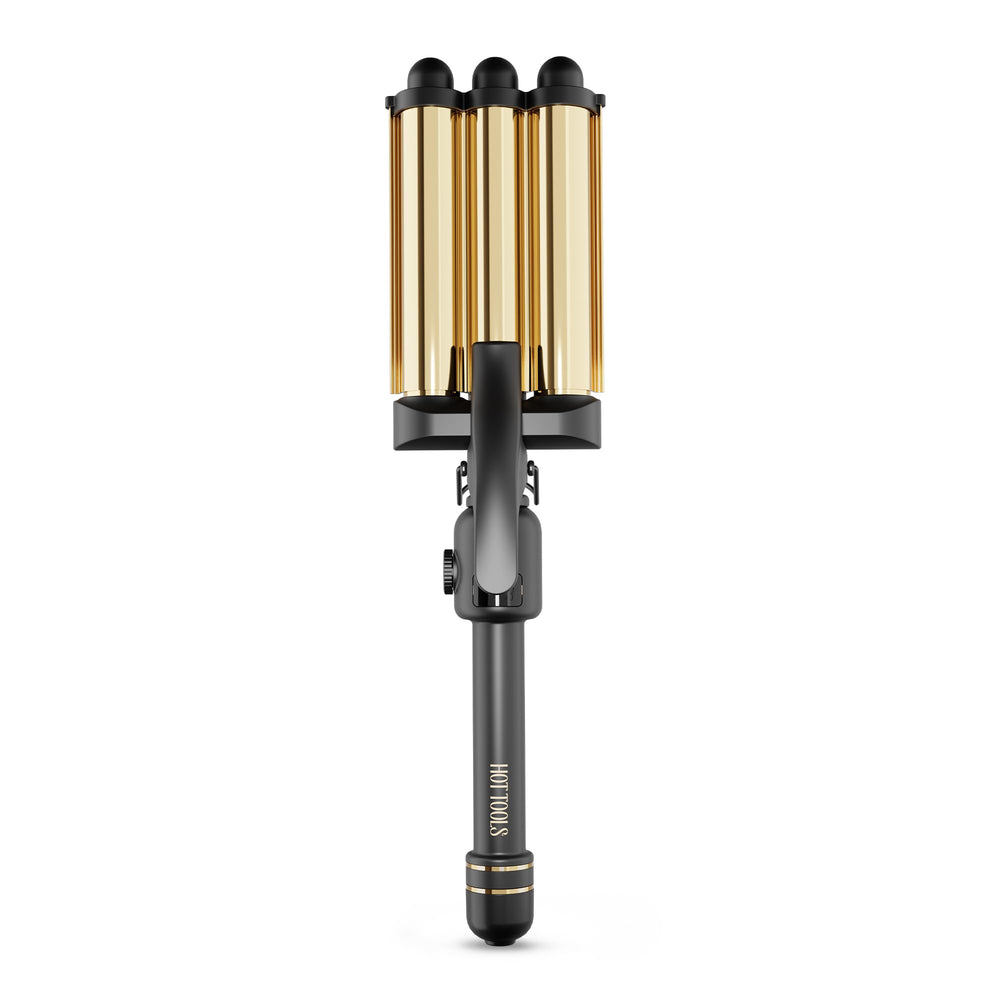 Hot Tools Pro Artist 24K Oro con tres barriles para ondas definidas y duraderas