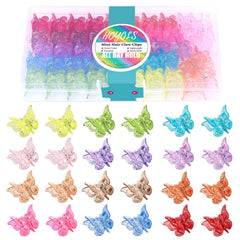 Hoyols clip mariposa brillantes frente, brillo suave para peinados diarios.