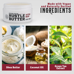 Hustle Butter Deluxe bálsamo tatuaje aplicación tubo fácil.