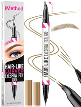 iMethod lapiz cejas curvo punta curva para trazos de pelo realistas