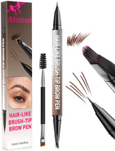 iMethod lapiz cejas dos en 1: extremo cepillo para definir cejas