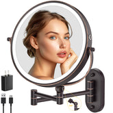 Espejo IMIKONA de 9 pulgadas con iluminación para un maquillaje preciso y cómodo.