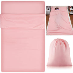 Irenare bolsa dormir autobronceadora rosa, vista frontal para bronceado cómodo en cama