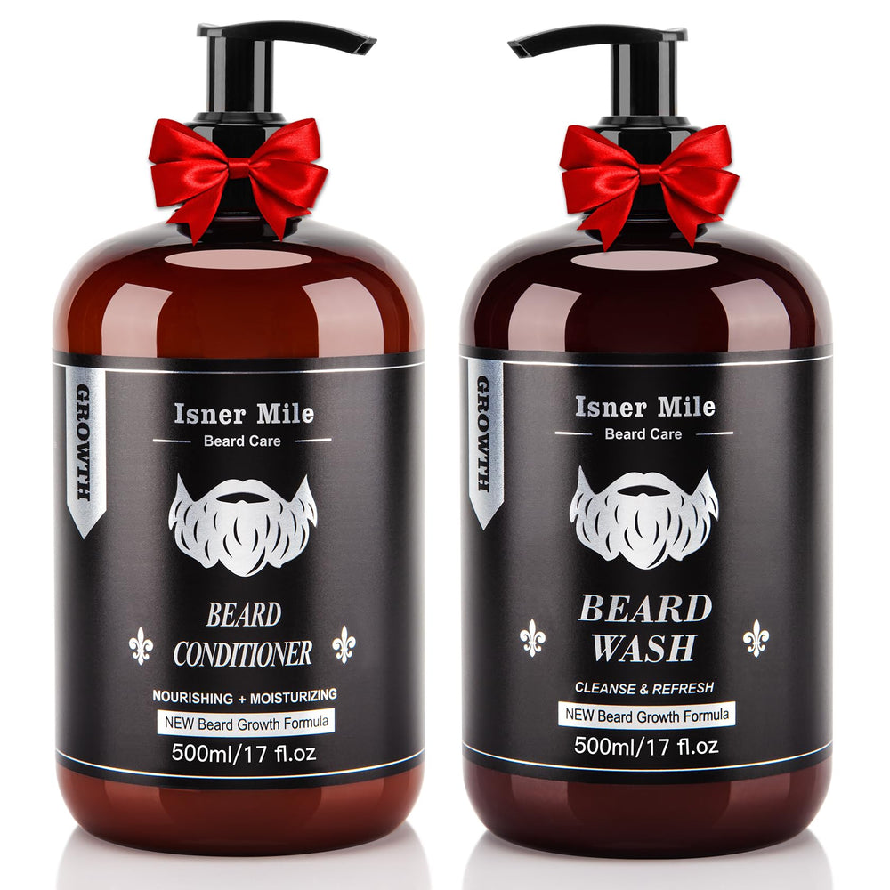 ISNER MILE Jabón para barba 500 ml limpia suavemente y humecta la piel.
