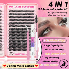 ISTGIFT Conjunto de agrupaciones de pestañas con longitudes 9-16mm para efectos naturales