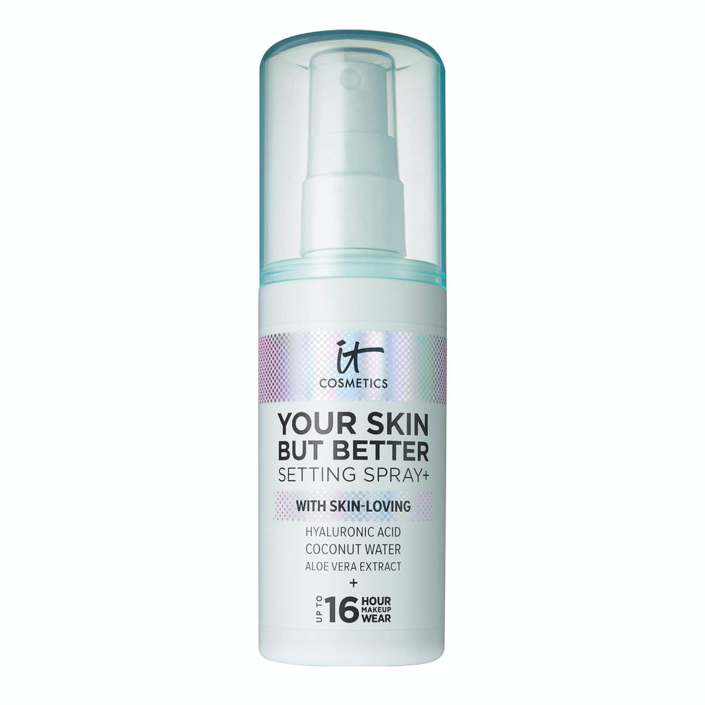 IT Cosmetics Your Skin But Better Setting Spray pulverizador, fija maquillaje y controla brillos.
